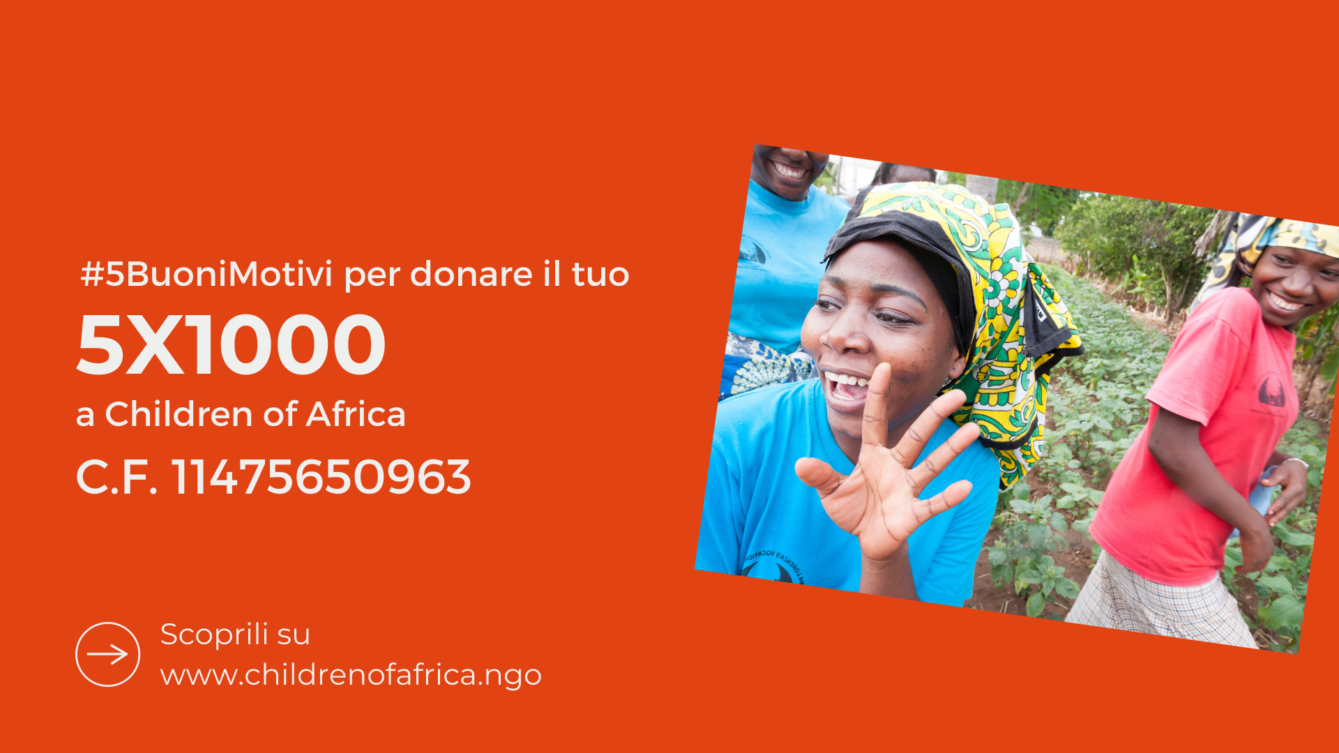 Il 5×1000 a Children of Africa